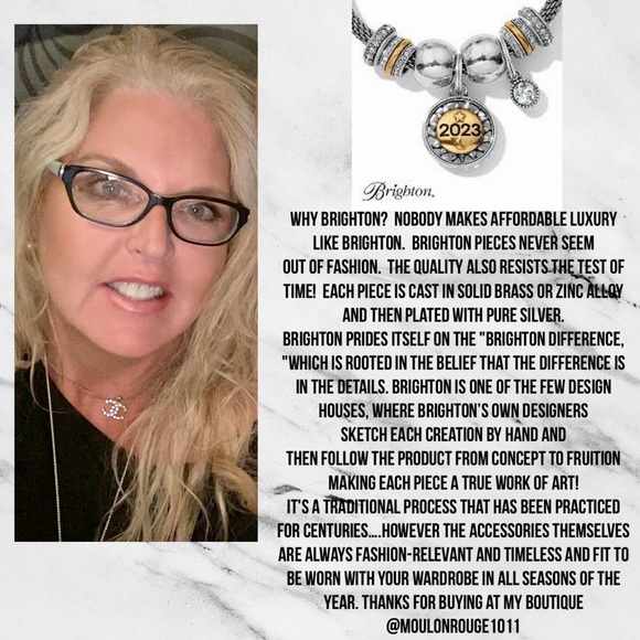 Brighton SELENE Champagne Neutral Crystal Pearl Necklace Bracelet Earrings set - Picture 13 of 16